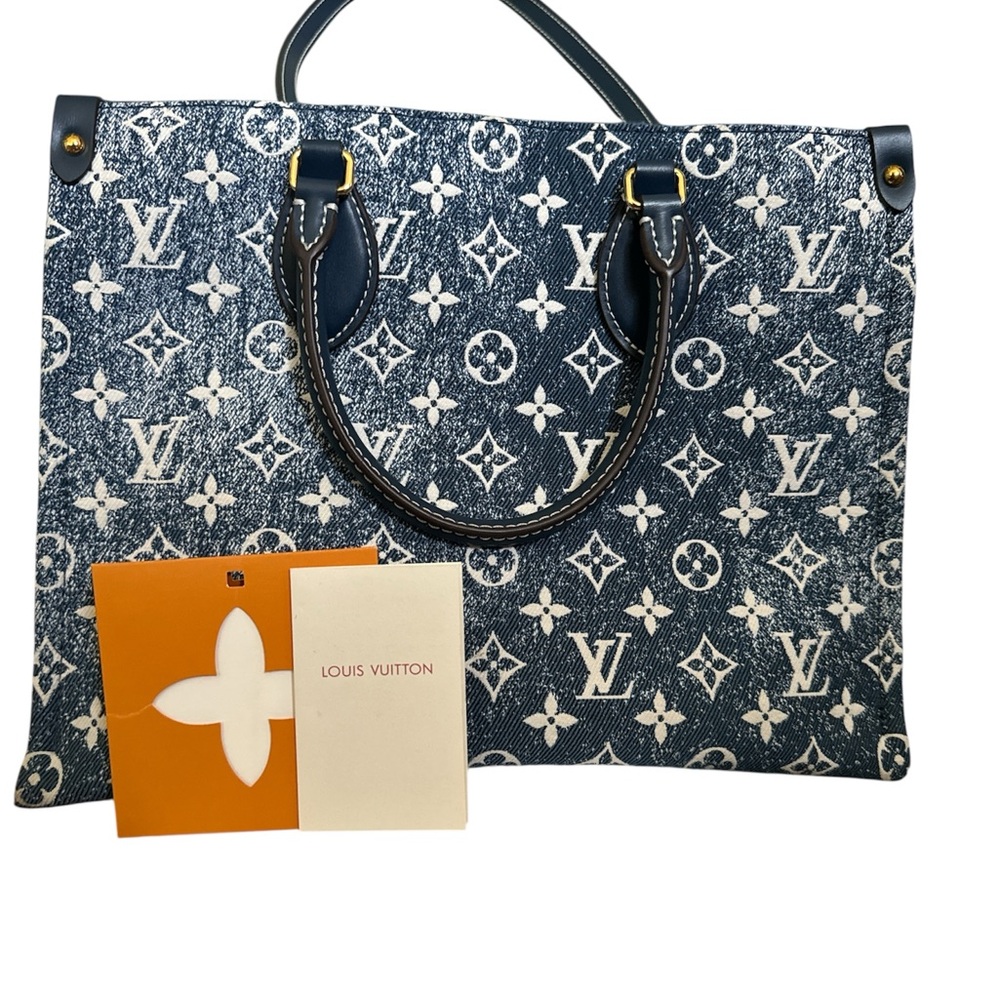 Louis Vuitton Blue Monogram Tote Sophistication
